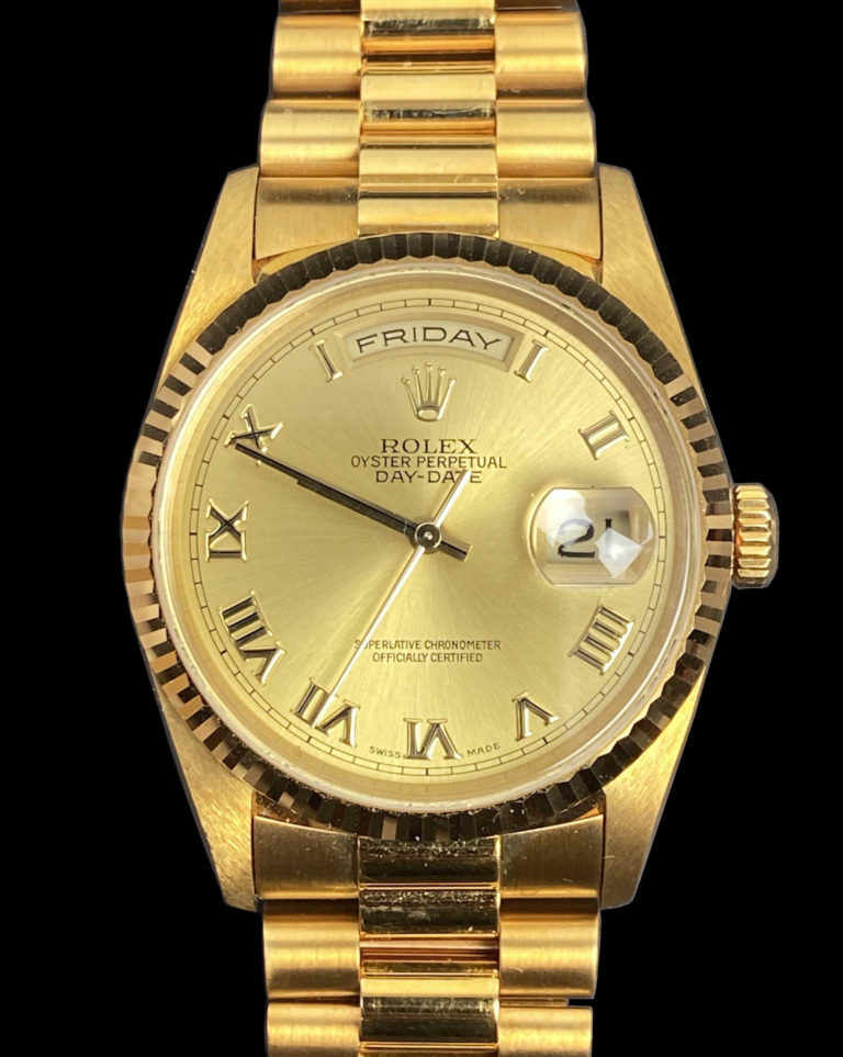 Rolex Oyster Perpetual Day Date 18K Gold Watch