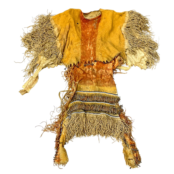 1880-1895 Apache Beaded Hide Sunrise Puberty Dress SOLD $29,500 | EJ'S ...